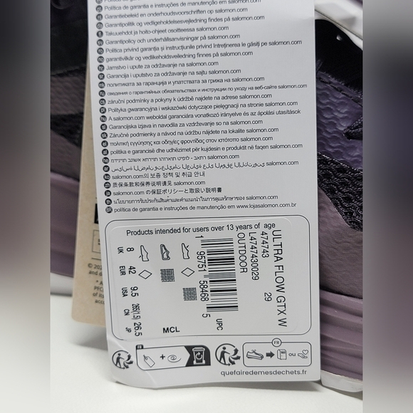 Salomon Ultra Flow Gore-Tex Women's Size 9.5 Sneakers Running Shoes Purple New - Picture 12 of 12